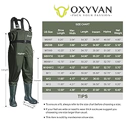 OXYVAN Chest Waders with Boots for Men
