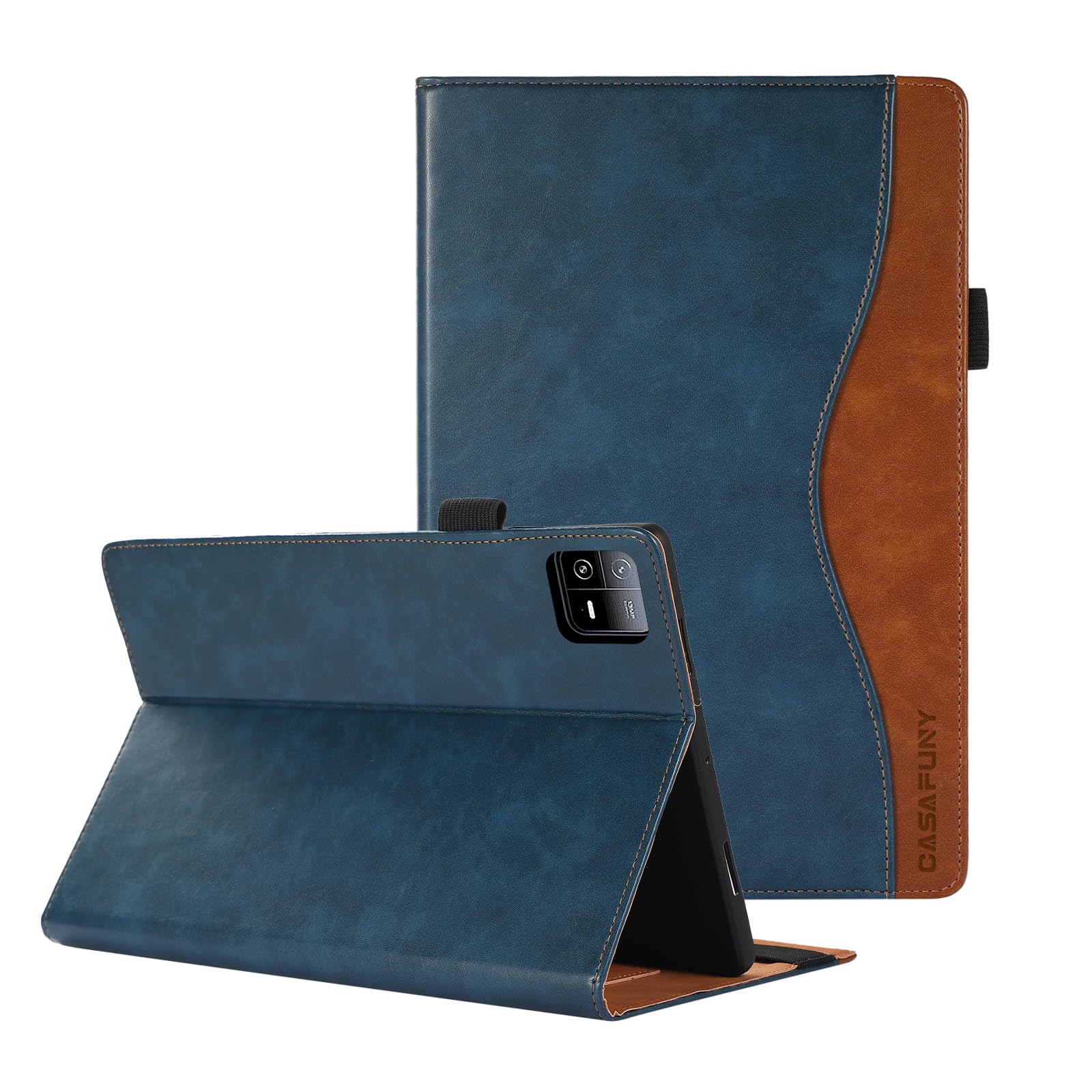 CASAFUNY Case for Xiaomi Pad 6/ Pad 6 Pro Case, Premium PU Leather Protective Case Book Cover with Stand Function Document Slots for Xiaomi Mi Pad 6/Mi Pad 6 Pro 11 Inch 2023, Blue — image 1