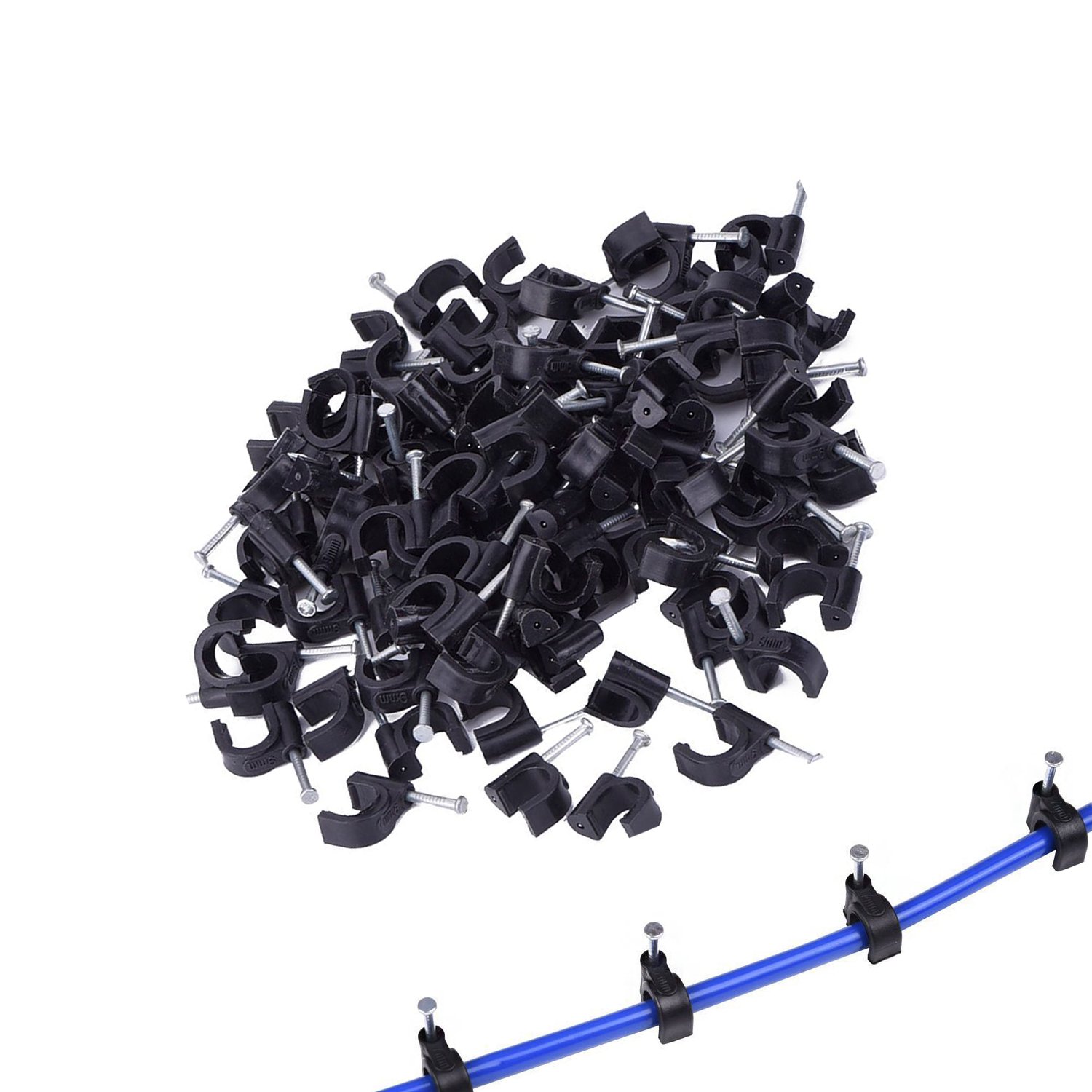 Grapas de pared para cables Blanco y negro Grapas para cables,TANGGER