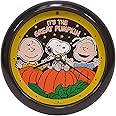 Mark Feldstein & Associates Peanuts Great Pumpkin Round Sound Clock | Stand Included | Pumpkin Decor