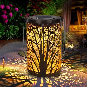 farol solar para exteriores para ambiente decorativo colgante linterna de jardin cilindrica lampara de mesa luz de noche calida iluminacion para