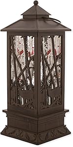 Reindeer Buck Forrest LED Light-up Christmas Glitterdome Lantern Decoration