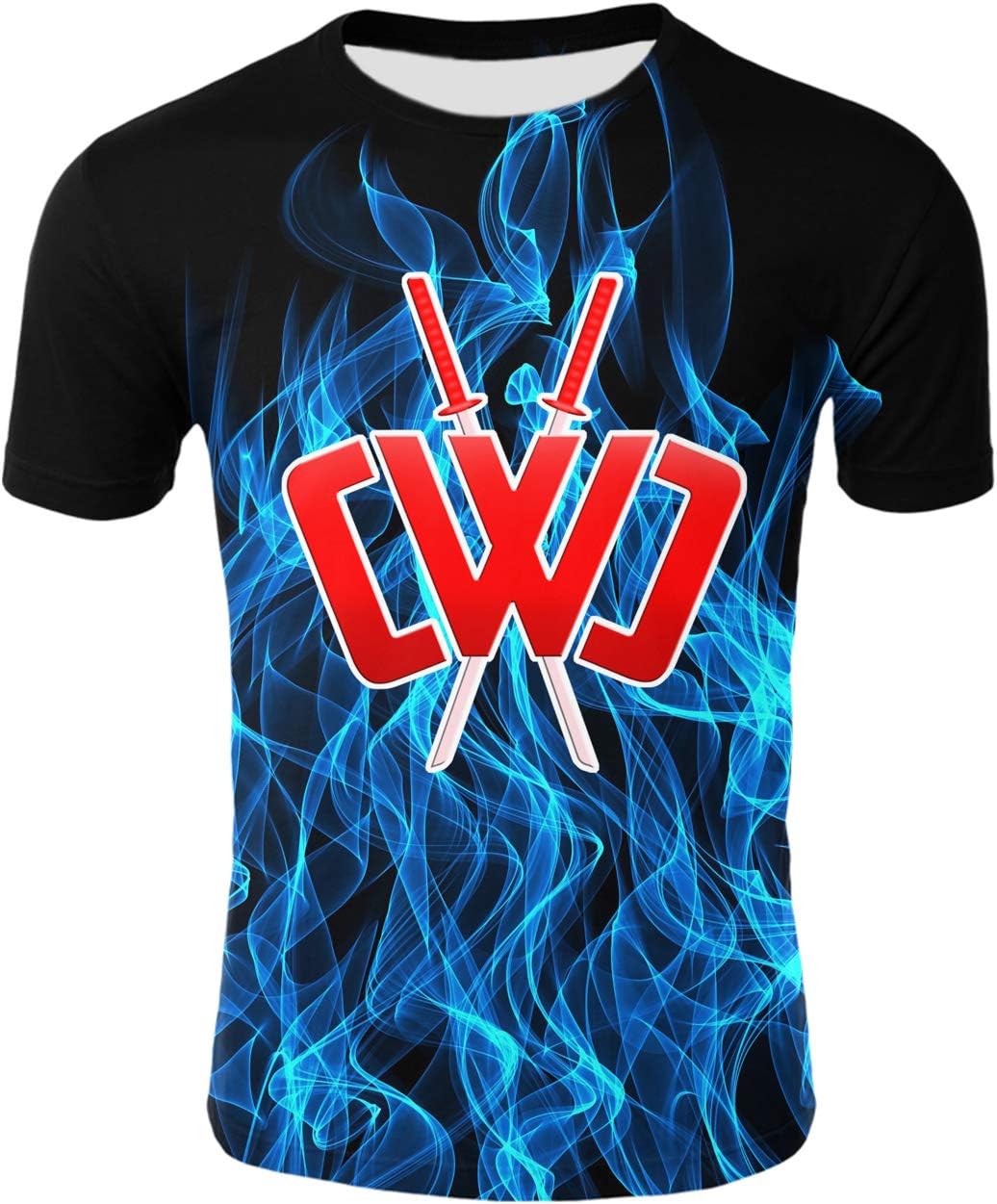 Kids Chad Wild Clay CMC Gamer Flame 3D Print Shirt Video Game Wild Clay-H-L