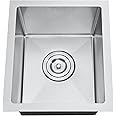 ATTOP 15 Inch Undermount Bar Sink,15''x17'' Nano Coating Stainless Steel Undermount Single Bowl Small Kitchen Sink