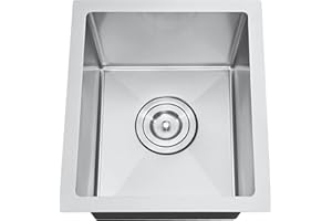 ATTOP 15 Inch Undermount Bar sink,15''x17'' Nano Coating Stainless Steel Undermount Single Bowl Sink Small Kitchen Basin