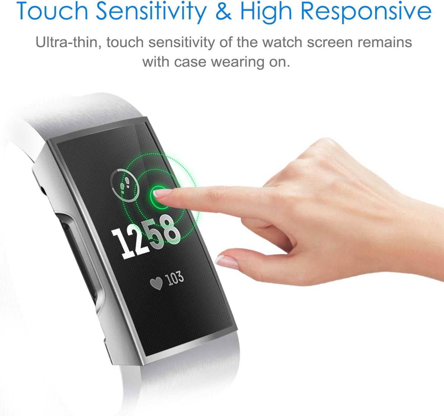 (3 Pack) For Fitbit Charge 4 Protective Shell TPU Case Cover Screen