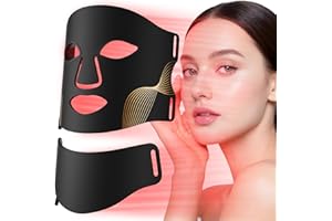 FOLOKE LED Light Therapy Mask Skin Care, 3-in-1 Fusion LED Beads, LEDs face mask Infrared Red - Wavelength for Home Use, – Advanced Skincare Made Easy (GREY)