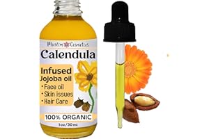 Organic Calendula oil | Infused in Jojoba oil | For Skin & Hair | Lightweight | Cold infused | 100% Organic || Made in Canada