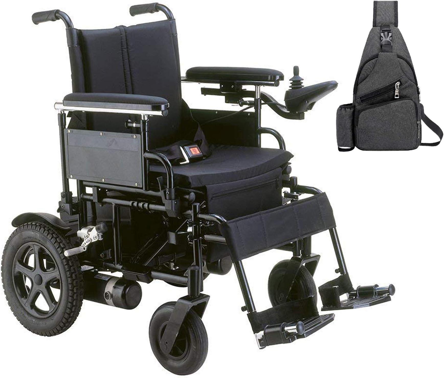 Drive CPN16FBA Cirrus Plus EC Folding & Lightwaight Power Wheelchair, 16"W X 16"D Seat,Black & Free Medical Utility Black Bag!
