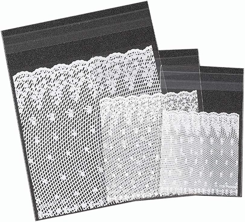 Crmresin 100 pcs White Lace Cookie Biscuits Snack Candy Gift Packaging Bags