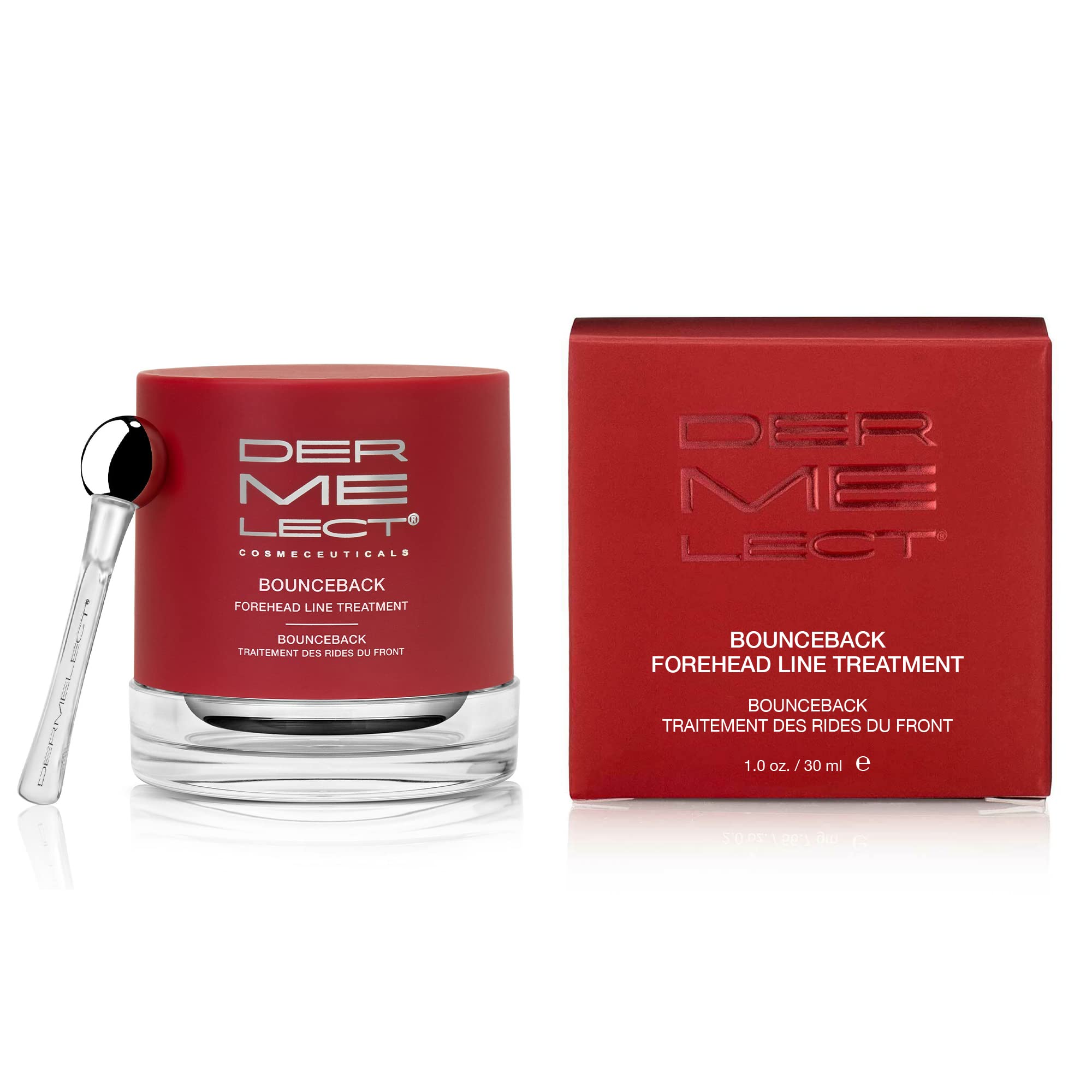 Dermelect Bounceback Forehead Line Treatment - With Anti-Aging Peptides to Smooth, Blur and Target Fine Lines & Wrinkles, 11 Lines, Frown Lines, Expression Lines, Facial Creases, Crow’s Feet 1 oz