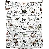 Dinosaur Blanket for Kids Boys Types of Dinosaurs Gifts for Toddler Dinosaur Lovers Super Soft Flannel Throw Blanket for Sofa Camping Travel Bed Home Dinosaur Room Decor,40"x50"for Kids/Baby