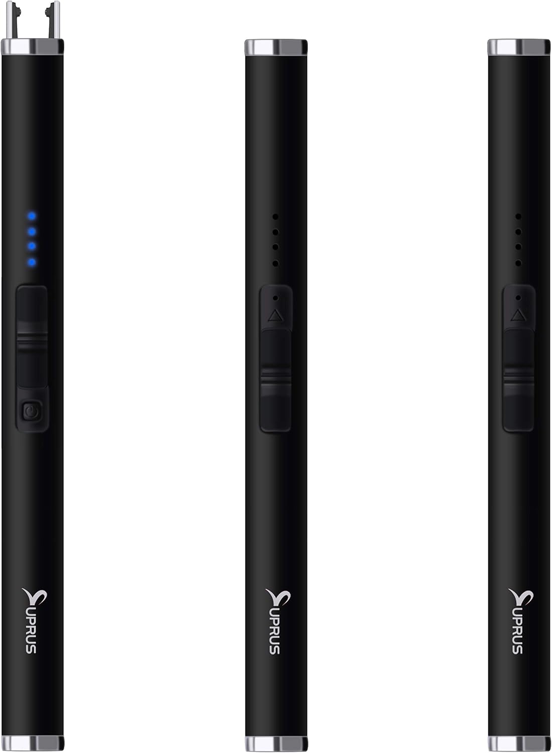 SUPRUS Lighter Candle Lighter Electric Arc Coil with Upgrade Battery Indicator Triple Safety Rechargeable Flameless Windproof Portable 6.89IN Stainless Steel No Spark&Smell Pocket Size Giftbox: Health & Personal Care