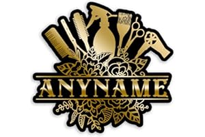 Custom Hair Stylist Name Sticker Personalized Hairdresser Beauty Salon Name Die-Cut Waterproof UV DTF Transfer Vinyl Stickers