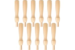 BEBEMOKO 11pcs Wooden Felting Needle Handles Single Needle DIY Wool Felt Craft Grip Supplies for Cross