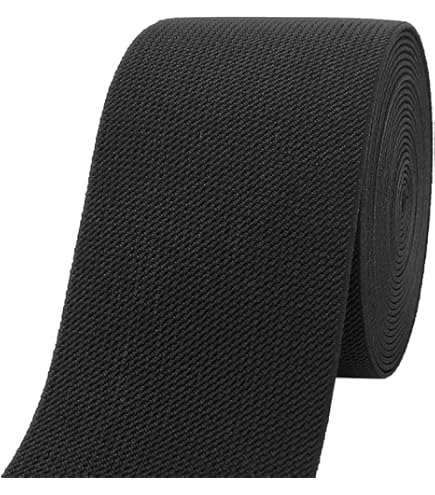 Amazon.com: RERIVER 3-inch Wide Black Heavy Knit Stretch Elastic