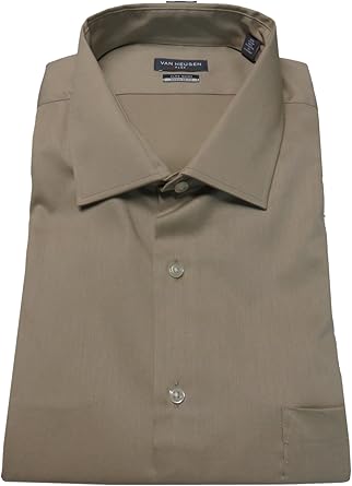 van heusen men's dress shirt regular fit flex collar solid