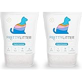 PrettyLitter Health Monitoring Cat Litter (Unscented, Non Clumping) | Lightweight & Low Tracking, Colour Changing Silica Gel 