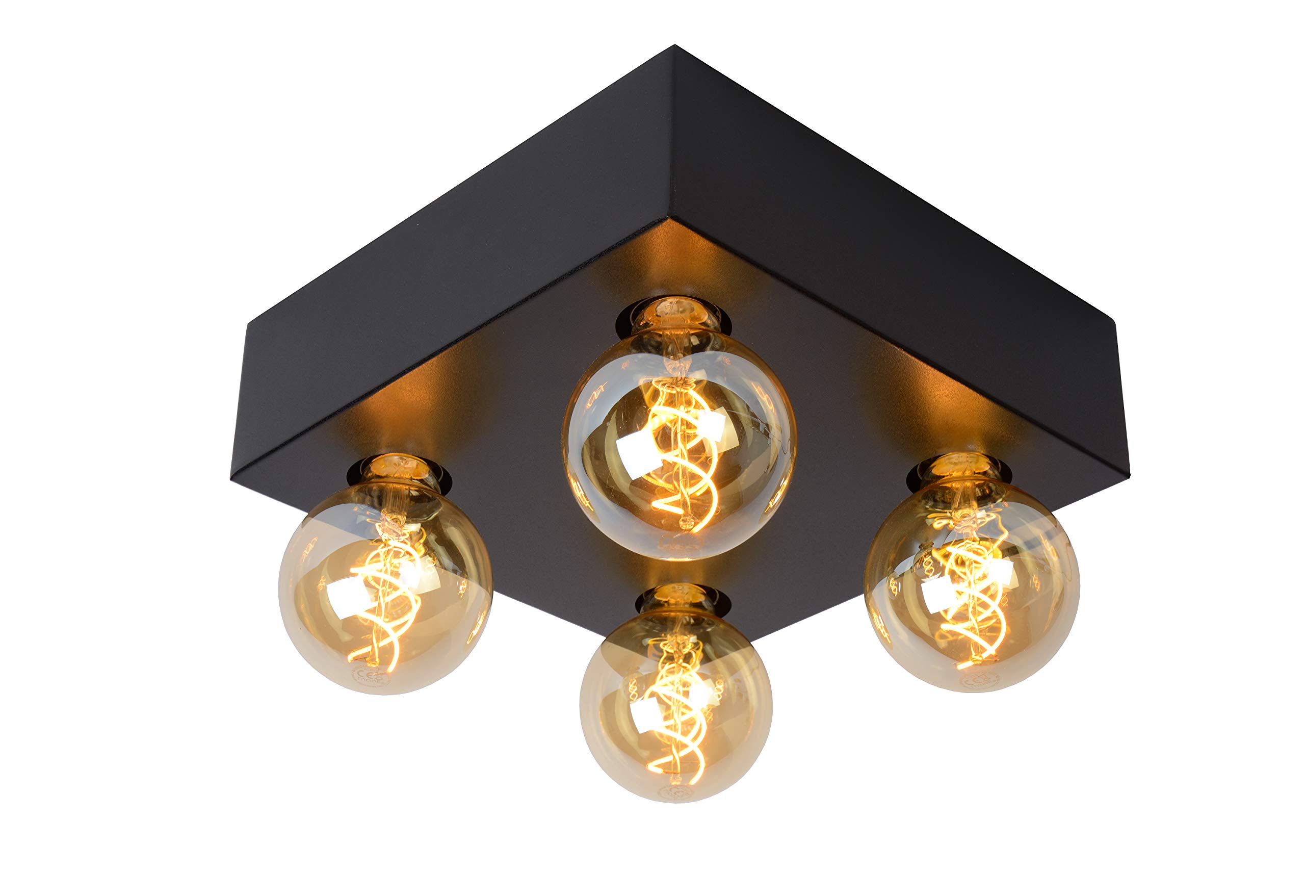 Lucide SURTUS - Flush Ceiling Light - E27 - Black
