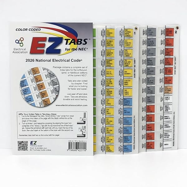 2026 National Electrical Code NEC NFPA 70 Colored Fast-Tabs
