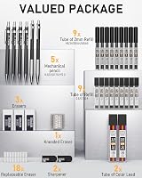 Nicpro 34Pcs Black Art Mechanical Pencils Set 0.3 0.5 0.7 0.9 mm view 6