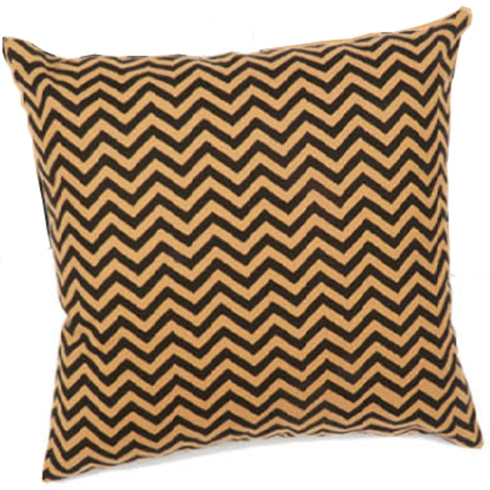 Home Collection By Raghu Pl790030 Beige Black Chevron Pattern