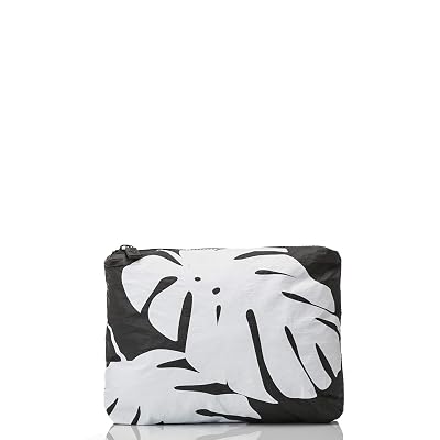 ALOHA Collection Small Pouch | Lightweight, Packable, and Splash-Proof Makeup Pouch | Easy to Clean (Monstera)