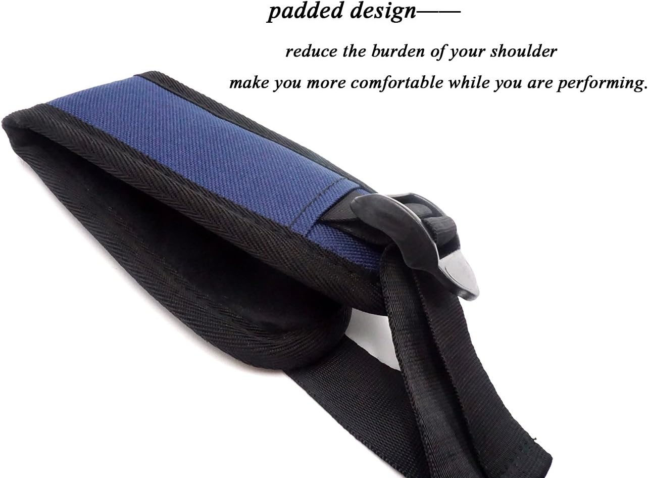 Adjustable Tenor Alto Saxophone Strap with Metal Hook Sax Shoulder Strap, Blue-1 - Image 3