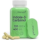LongLifeNutri Indole-3-Carbinol 400mg - 120 Vegeterian Capsules, 4-Month Supply, Organic Supplement for Hormone Balance & Cellular Health, Lab Tested, Made in USA