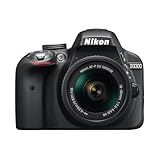 Nikon D3300 + 18-55 AFP DX VR - Cámara réflex digital de 24,2 Mp (pantalla LCD 3", estabilizador, vídeo Full HD), color negro - kit con objetivo 18-55MM AFP DX VR