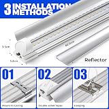 Barrina T8 LED Grow Light 2ft 96W Full Spectrum 5000K 4 Pack view 7