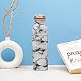 Craft Trade Printed Pure Copper Bottle with Lid and Carry Bag for Drinking Water BPA Free Leak Proof Boosts Immunity, Supports Digestive & Ayurveda Inspired 34oz - 1 Litre White