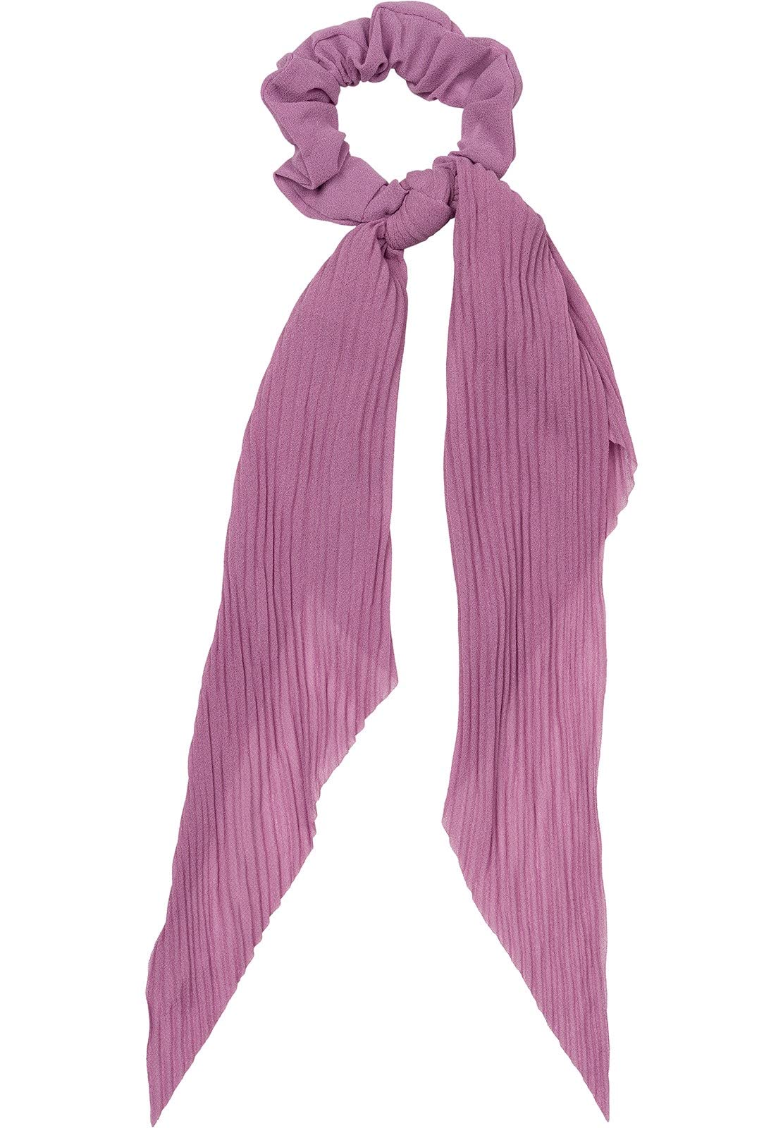 styleBREAKER Ladies hair tie pleated with bow in retro style, elastic, scrunchie, plait elastic, hair band 04027014, Colour:Mauve