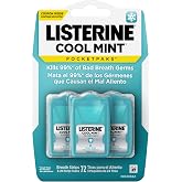 Listerine PocketPaks Breath Strips, Cool Mint, 24-Strip Pack, 3 Pack | Breath Freshener, Dissolves Instantly, Kills 99% of Bad Breath Germs, Travel Essentials