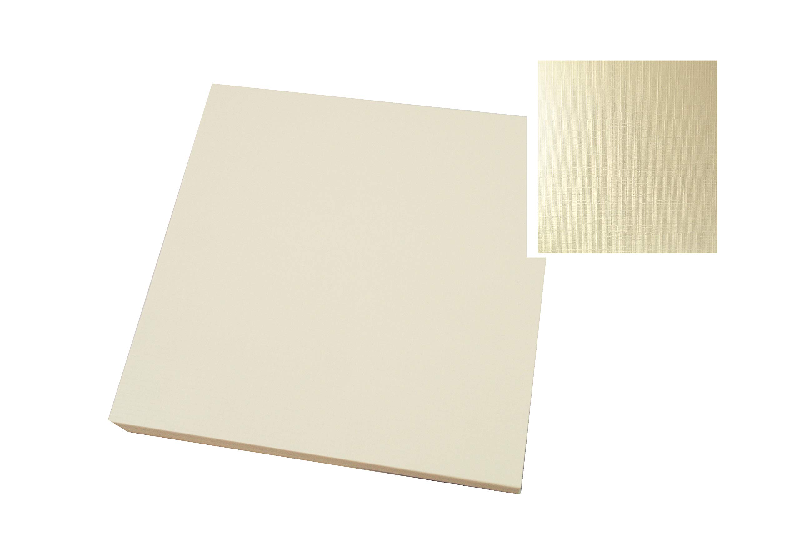Craft UK 2357 12X12 Ivory Linen Recycled Card