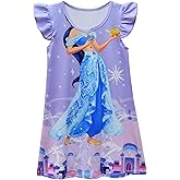 AOVCLKID Little Girls Princess Costume Girls Casual Cartoon Printed Dress