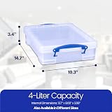 Really Useful Box 4 Litre Clear Plastic Storage Storage Box view 2
