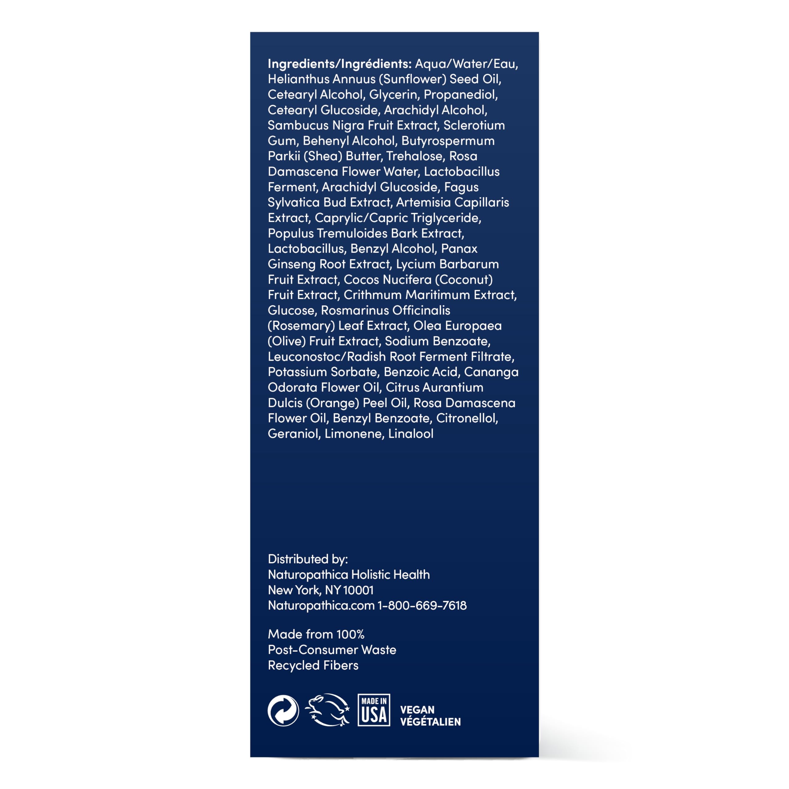 Naturopathica Beech Tree & Ginseng Replenishing Moisturizer, Hydrating and Firming Face Moisturizer, Antioxidant Rich Daily Face Lotion for Men and Women, 1.69 fl oz