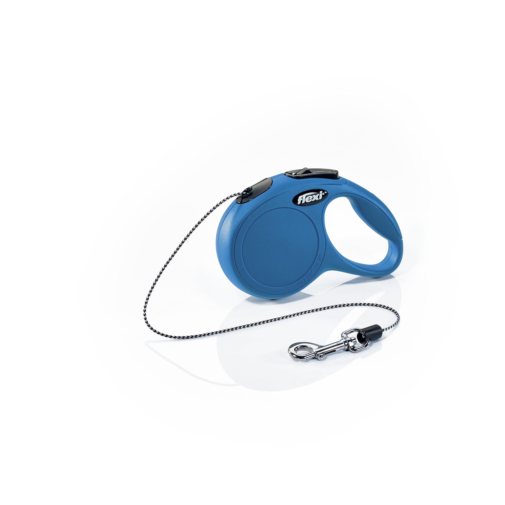 flexi Classic Retractable Dog Lead (Cat) 3m (Extra Small) Blue