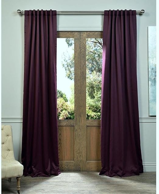 Amazon Com 55 Wide Thermal Blackout Curtain Lined Interlined
