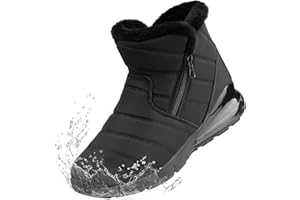 CENNID Women's Winter Snow Boots Wide Waterproof Warm Fur Lined Slip on Ankle Booties Orthopedic Boots Outdoor Insulated Winter Shoes