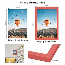 JCJMY 6x10 Picture Frame Red for Wall Hanging or