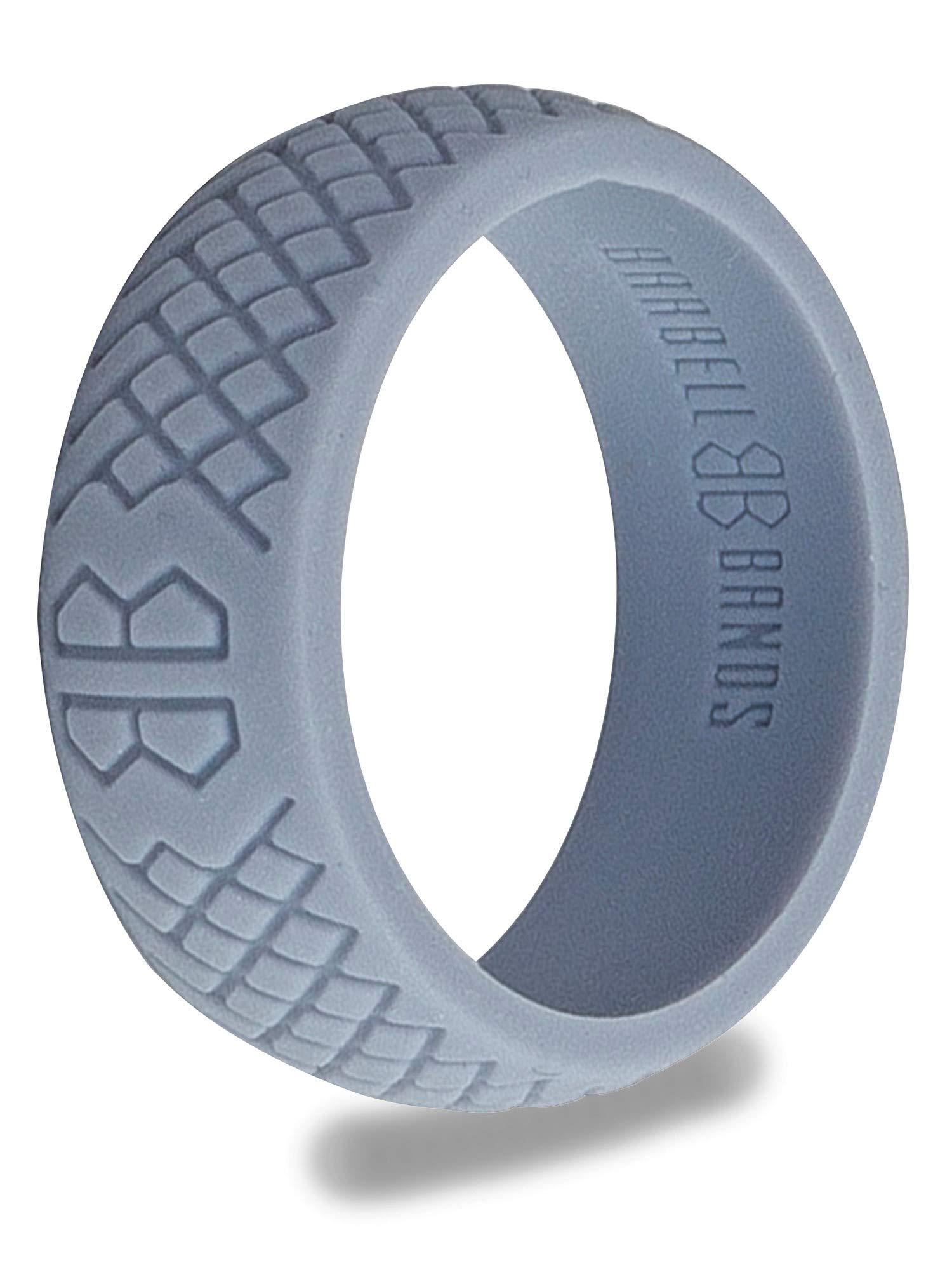 Barbell Bands Silicone Ring For Men Premium Rubber Wedding Band