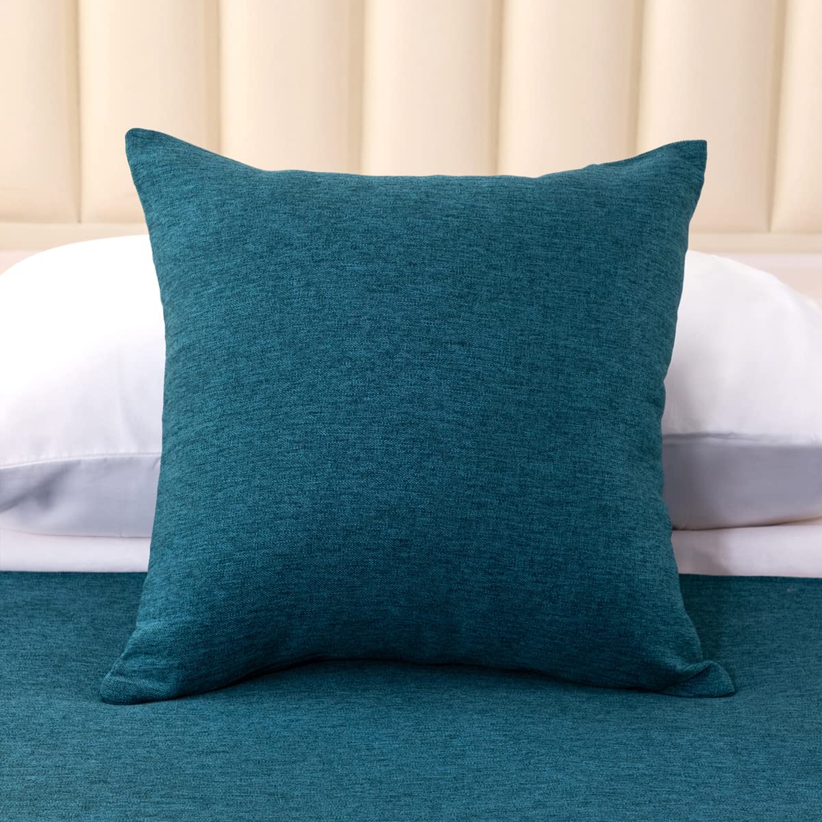 AMBERIS 2 Pillowcases (45×45cm)(Without Insert) Blue, Soft No Fading Modern 2 Pillowcases (Without Insert)