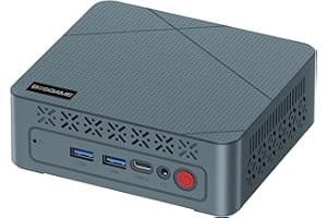BOSGAME E2 Mini PC Ryzen 5 3550H(Max 3.7GHz) DDR4 Mini Computers, 16GB RAM 512GB NVMe SSD, Dual HDMI, 4 USB Ports, 1 RJ45 Ethernet Ports, Wi-Fi 5, BT5.0