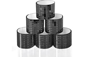 Art3dwallpanels 6 Pack Self Adhesive Glass Mirror Mosaic Disco Tiles Small Square Mirror Sticker for for DIY Disco Ball, Disco Cowboy Hat, Vase, Bottle, Interior Decoration, 2364 Pieces, Black