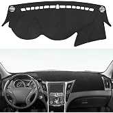 YOJOJOCO Dash Cover for Hyundai Sonata 2014 2013 2012 2011 Accessories Flannel Dashboard Cover Dash Mat Center Console Cover Sunshield Protector Pad