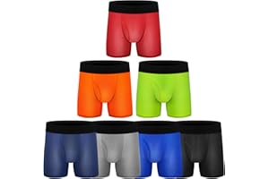 CSYER Boys Cotton Boxer Briefs Underwear Mesh Performance Sport Boxer Briefs for Big Boy with Fly 5 Pack