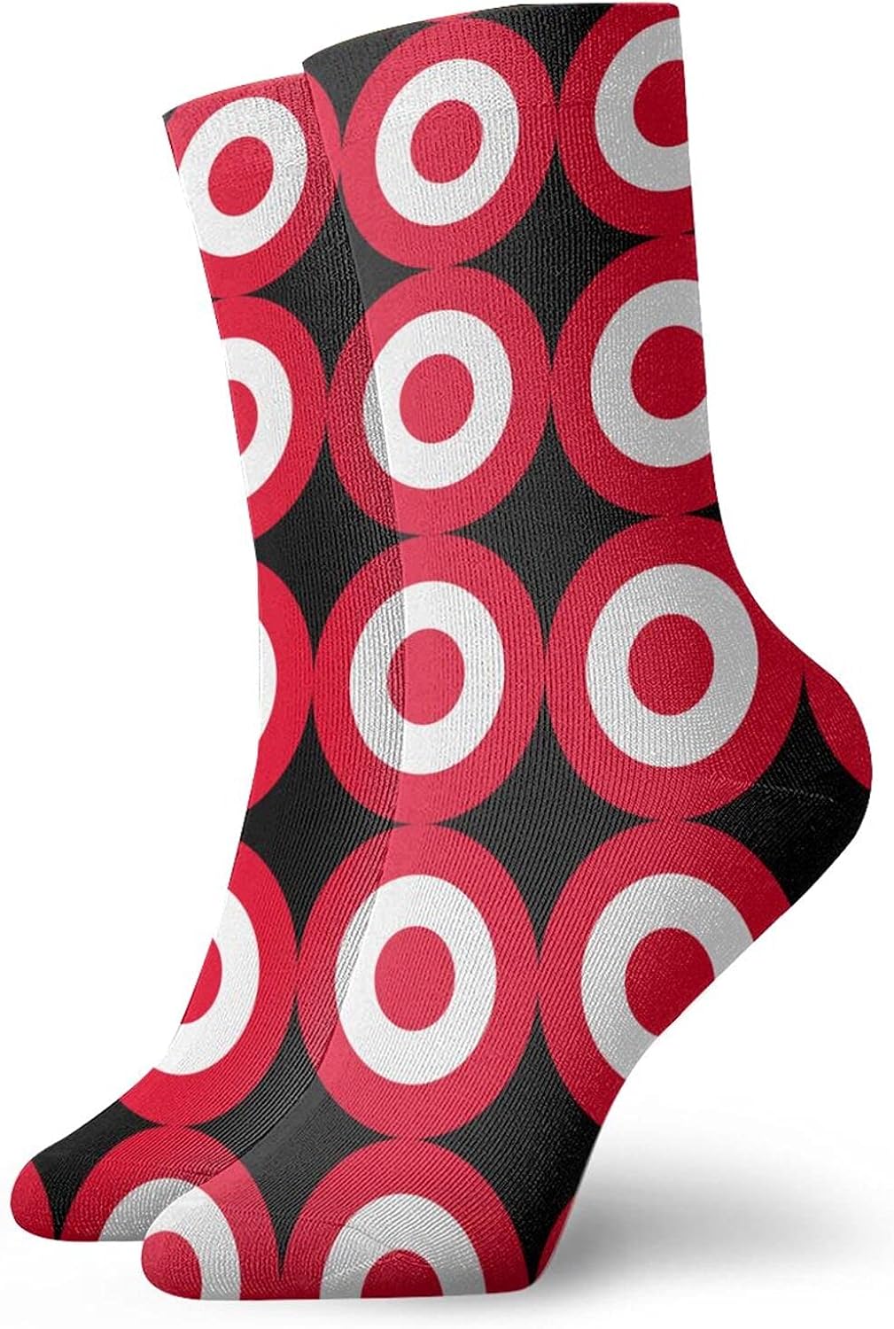 Red Target Bullseye Ankle Socks For Men Women Funny Crew Socks Athletic