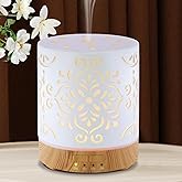 Essential Oil Diffuser for Home-300ML Metal Aromatherapy Oil Diffuser with Auto Shut-Off Protection & 4 Timers, Ultrasonic Co